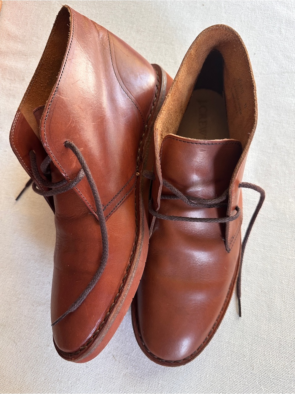 J.Crew MacAlister Brickman Brown Leather Men’s Chukka Boots | 11